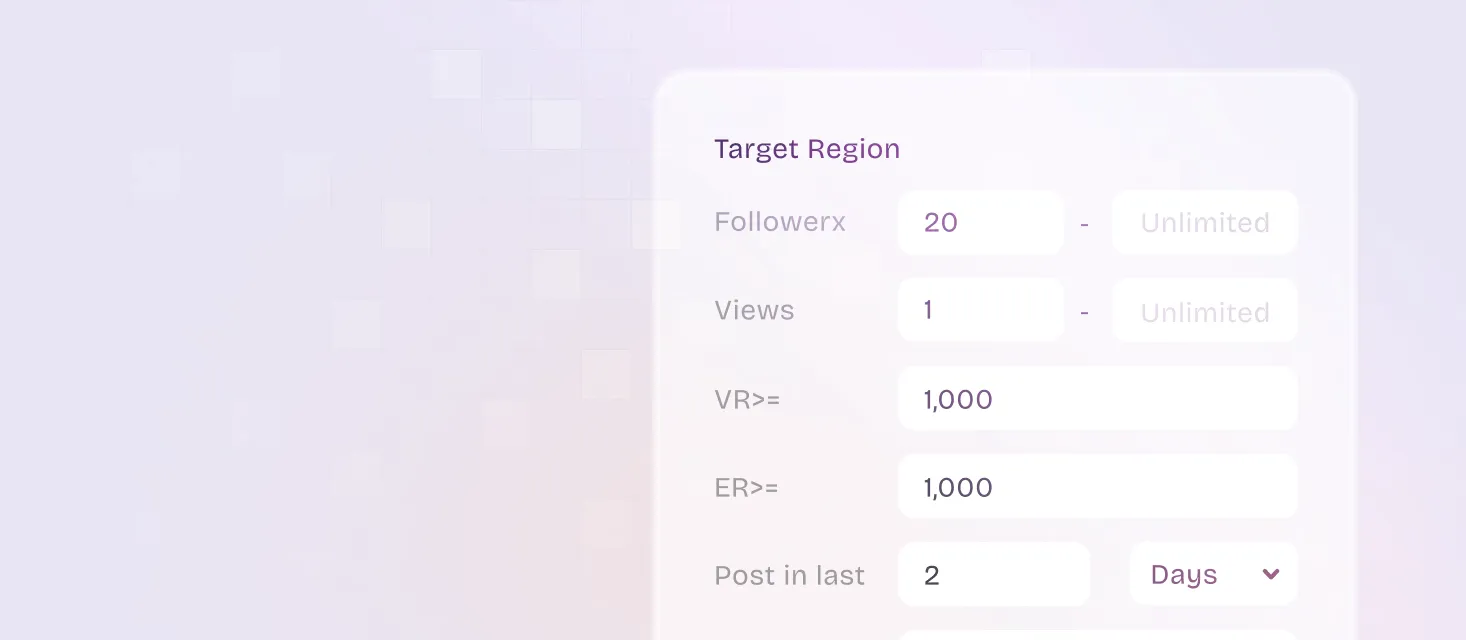 Audience & Niche Filtering
